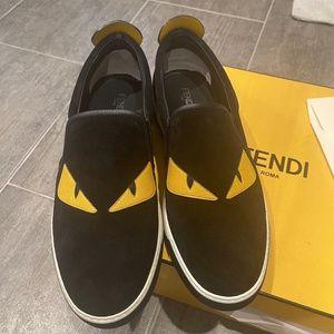 Mens Fendi Monster Eyes Suede Brand New